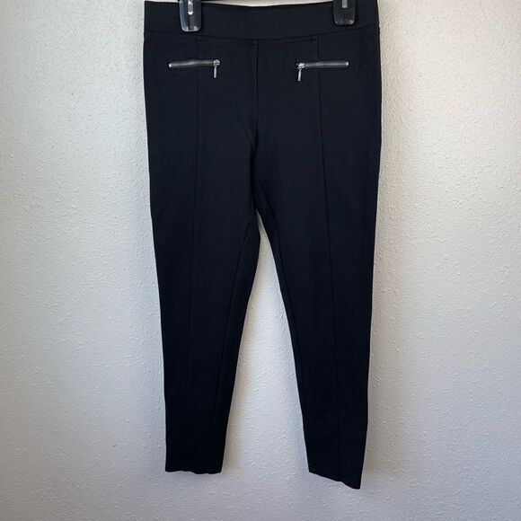 Matty M Black Capri Stretch Pants/Leggings Size L EUC - Picture 1 of 5
